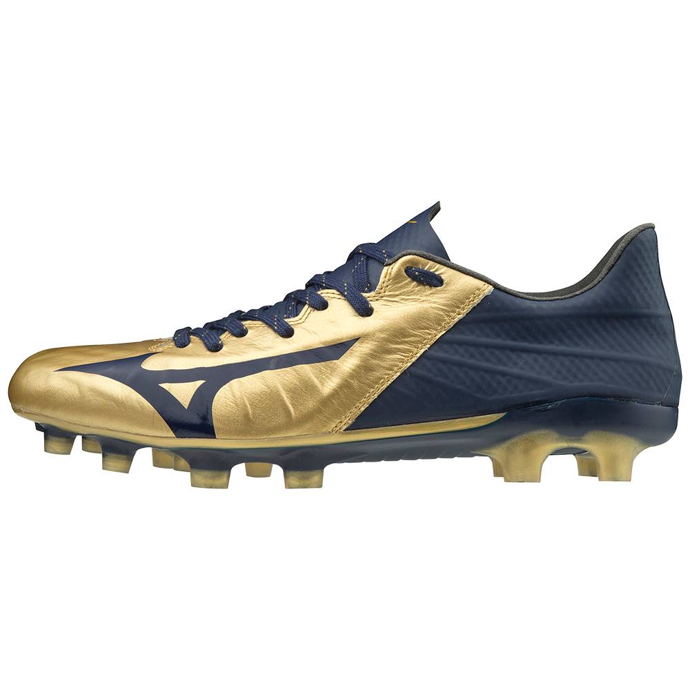 Scarpe Calcio Mizuno Rebula III Japan Uomo - Oro/Blu Marino - 09861-VSEY